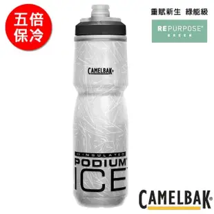 【CAMELBAK】Podium Ice酷冰5倍保冷自行車噴射水瓶 620ml(水杯/水壺/補水/戶外/露營/運動/單車)