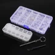 Clock Watch Sunglass Eyeglass Portable Repair Tool Tiny Screws Nut Set Kit Micro
