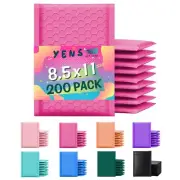 Yens® 200 #2 Poly Bubble Padded Envelopes Mailers 8.5 X 11 -Hot Pink