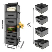 6-Shelf Hanging Closet Organizer Collapsible Wardrobe Storage Organizer SeVcL