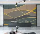 3D Geometry Line Colorful Self-adhesive Removeable Wallpaper Wall Mural