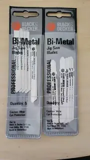 BLACK & DECKER ( 2) 5 PK 3" JIG SAW BLADES 24 TPI Bi-Metal ( 10 blades) 49754