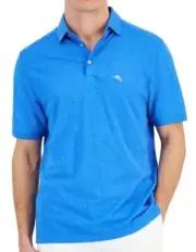 Small Tommy Bahama Palace Blue Portola Point Space Dyed Polo Shirt 42"