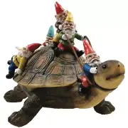 Garden Gnome Turtle Statues Yard Art Resin Figurine Decorations Outdoor Garde...