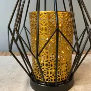 Wrought Iron Hollow Led Lamp Patterned Night Light for Creative Gift for Family