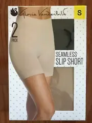 Gloria Vanderbilt Ladies' Seamless Slip Short 2-Pack Size Small