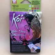 Sakura~ Koi Water Colors Pocket Sketch Box~12 Colour