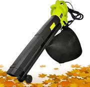 2-in-1 Leaf Blower/Vacuum Mulcher 40L Collection, 9000-14000RPM Adjustable, Heavy Duty for Yard/Driveway