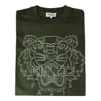 在飛比找momo購物網優惠-【KENZO】KENZO白字刺繡LOGO經典虎頭設計棉質短袖