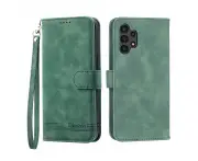 Flip Leather Wallet Case for Samsung Galaxy M13 5G - Green