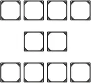 Tuperoymse 10Piece 120Mm Anti-Vibration Silicon Fan Gasket Noise Reducing Gasket Pad Fan Shock Pad for PC Computer Case Fan