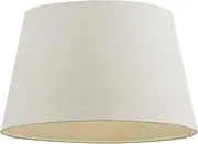Beau Modern Lampshade Ivory Linen Effect Fabric Lampshades - 10-Inch Tapered Light Shade - 60W 240V E27/B22 GLS Incandescent or LED (Not Included)