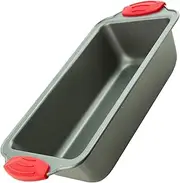 Boxiki Kitchen Loaf Pan- Premium Non-Stick Steel 8.5-Inch Loaf Pan | Professional No-Stick Bakeware for Baking Banana Bread, Meatloaf, Pound Cake | 8.5” x 4.5” x 2.75”, with Silicone Handles