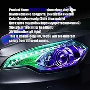 Car-Styling Vinyl Film Sticker DIY Auto Light Headlight Taillight Tint Waterproof Protective Car Stickers Decals Motorcycles AJ - (Color Name: 6.Dark color, Size: 30CM x 100CM)"