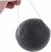 Minkissy Gentle Bamboo Charcoal Face Sponge Natural Facial Cleansing Sponge for Oily Prone Skin Exfoliating