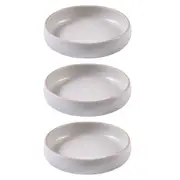 3x Ladelle Nestle Pasta/Soup/Noodle 25cm Stoneware Bowl Round Dinner Dish White