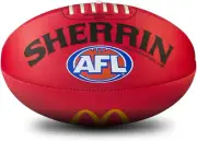 Sherrin AFL Replica Beach Football, Red, Size 4