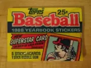 1988 Topps Yearbook Stickers Sealed Wax Pack