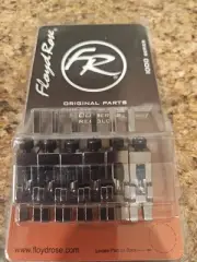 Authentic Floyd Rose 1000 Series Pro Bridge Saddle Set: Black Nickel