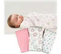 在飛比找樂天市場購物網優惠-《美國Summer infant》輕量細棉紗布寶寶毯3入組(