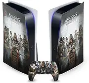 Official Assassin's Creed Key Art Syndicate Graphics Vinyl Faceplate Sticker Gaming Skin Decal Cover Compatible with Sony PlayStation 5 PS5 Disc Edition Console & DualSense Controller
