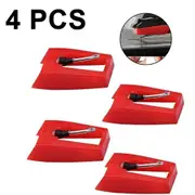4-Pack Turntable Stylus Replacement - Record Player Needle