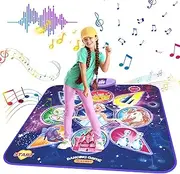 Skirfy Dance Mat, Unicorn Toys for Girls Electronic Dance Pad with 7 Games Mode, Dance Games with Touch Sensitive LED Lights, Birthday Party Games for Toddler Girls for 3-12