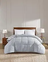 YnM Weighted Blanket Queen 25lbs, Prettiest Oversized Weighted Blanket, Fluffy & Box-Stitched, True Blanket Sizing for Queen Bed(Neutral Grey, 25lbs, 90" Lx90 W)