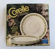 NEW SEALED 4 x Corelle Spring Blossom Green (Daisy Crazy) Saucer Plates