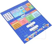 ZUNOXAZ Outside Clock Daily Calendar Clocks for Bedrooms Learning Calendar Weather Activities Weather and Seasons Calendar Light Space Hey Coated Paper Blue