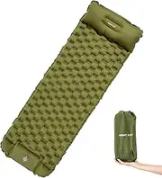 Night Cat Inflatable Lightweight Sleeping Mat: Portable Air Mattress with Cushion for Camping Hiking Backpacking