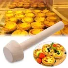 Baking Supplies Double Side Pastry Pusher Egg Tart Tamper Wooden Cake Tools