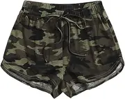 [Avanova] Women's Tie Dye Shorts Elastic Waist Casual Yoga Running Workout Active Shorts