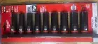 Milwaukee SHOCKWAVE 1/2" Impact Duty Drive Metric Socket Set 9 PC BRAND NEW!!