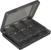 Laroal 28 in 1 PP Plastic Playing Card Case Storage Box for 3DS DSL DSI LL Memory Cards or Other Playing Cards (Black)