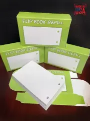 Blank Flip Book Paper with holes Drawing / Tracing 250 Sheets Animation USA MADE