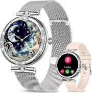 Smart Watch Make/Answer Call 1.1" AMOLED Screen Fitness Tracker Android IOS