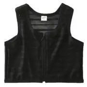 Women Les Chest Breast Binder Tomboy Zip Front Bra Soft Crop Vest Sheer Top
