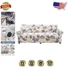 Non-Slip Floral Couch Covers - Machine Washable, 4-Pieces for Stylish Protection