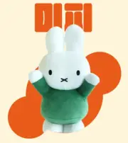 Miffy Official Plush Doll : Standing Miffy Green 13" Rabbit Stuffed Genuine