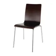 BOLERO SQUARE BACK SIDECHAIR DARK CHOCOLATE FINISH (PACK OF 4) GR343