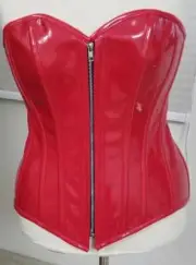 RED PVC Over bust Top Quality Fashion Gothic Corset