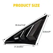 2X Rear Side Window Vent Louver Cover For Honda Civic Hatchback 2017 2018-2020 (for: Honda Civic)