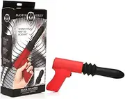 Master Series Pistol Pounder Thrusting Vibrator - Black/Red Thrusting Vibrator with Gun Handle