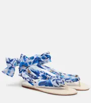 [Farm Rio] Farm Rio Printed thong sandals AU 9 blue