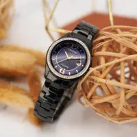 在飛比找PChome24h購物優惠-CITIZEN 星辰 母親節推薦款 光動能水晶奢華女錶-藍x