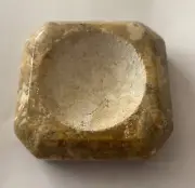 Crystal Stone Sphere Holder Display Jasper Stone Multicolor Cream 2” Square