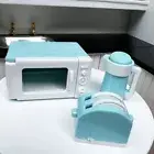Miniature Bread Machine Dollhouse Microwave Oven Mini Kettle Scene Model