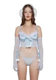 [Sugar Thrillz] Frosty Bite Lingerie Set - Blue