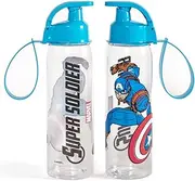 Home Avengers Plastic Water Bottle, Lt 0.5, Bottle with Hook, Reusable, Practical and Convenient, Multicolor, 0.5 Lt